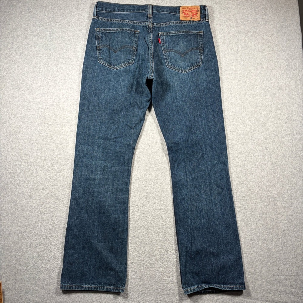 Levi's 527 Bootcut Jeans Men 34x32 Blue Denim Low Rise Western Cowboy